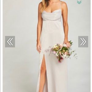 Forever Cowl Maxi Dress - Show Me the Ring Sheen